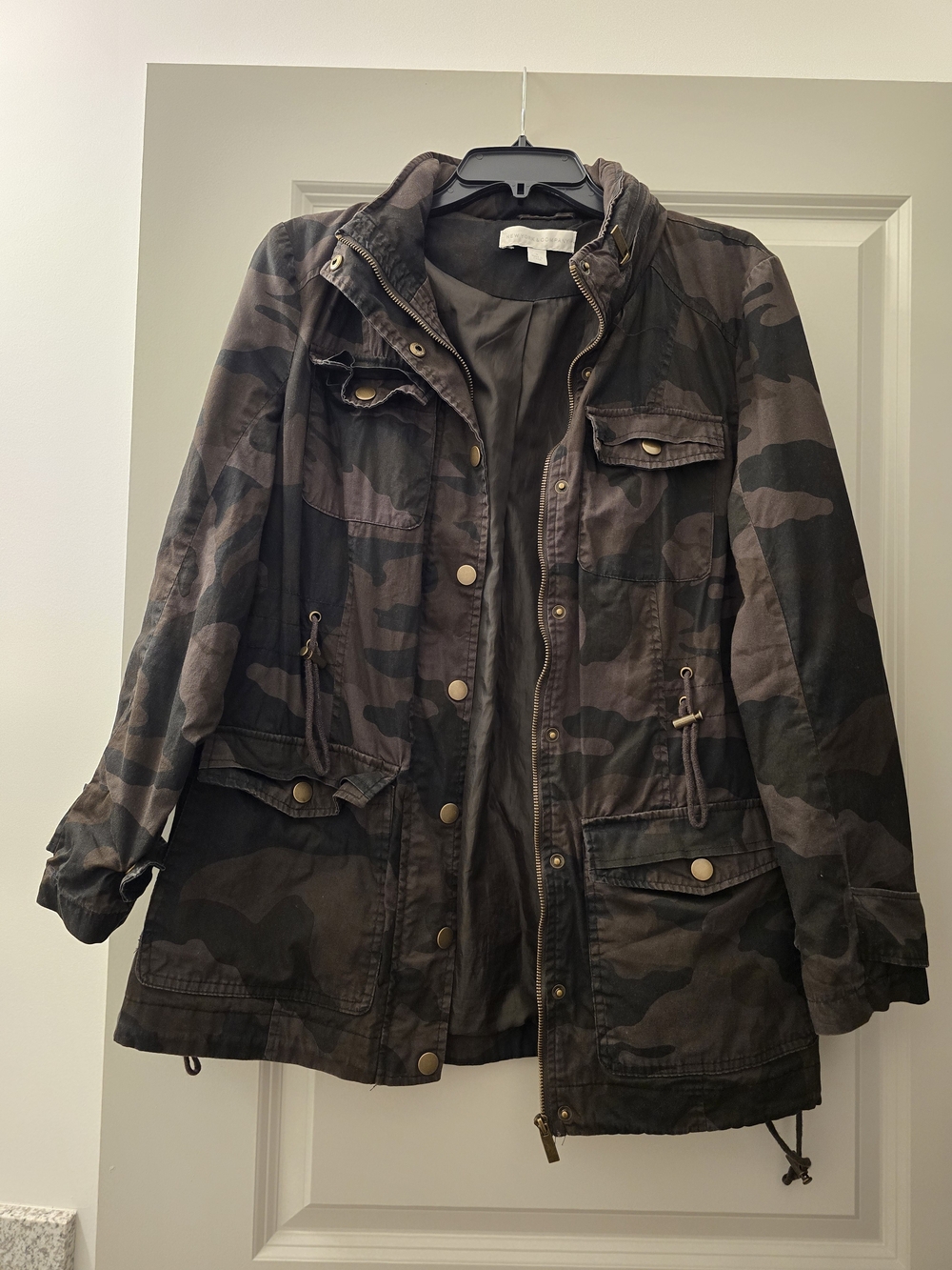 New York & Company Dark Green Camo Jacket